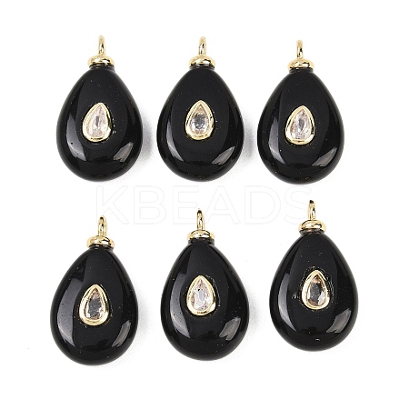 Natural Black Onyx(Dyed & Heated) Pendants G-Z134-01G-01-1