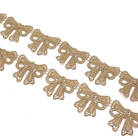 Gold Metallic Embroidery Lace Trim OCOR-WH0064-78-1