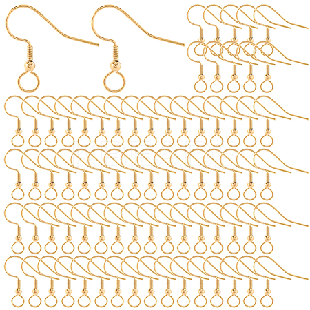 100Pcs 304 Stainless Steel Earring Hooks STAS-SC0010-42G-1