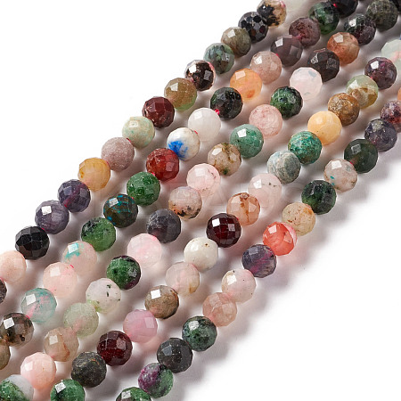 Natural & Synthetic Mixed Stone Beads Strands G-F717-04-1