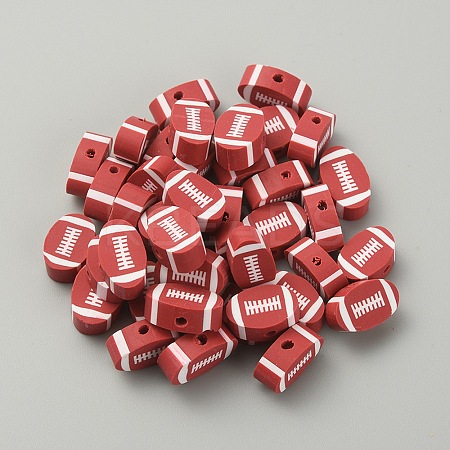 Handmade Polymer Clay Beads CLAY-WH0005-04E-1