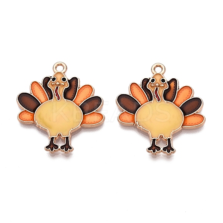 Thanksgiving Day Theme Alloy Enamel Pendants ENAM-T020-52A-01-1