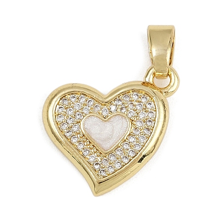 Brass Micro Pave Cubic Zirconia Enamel Pendants LS-KK-Z123-19G-01-1