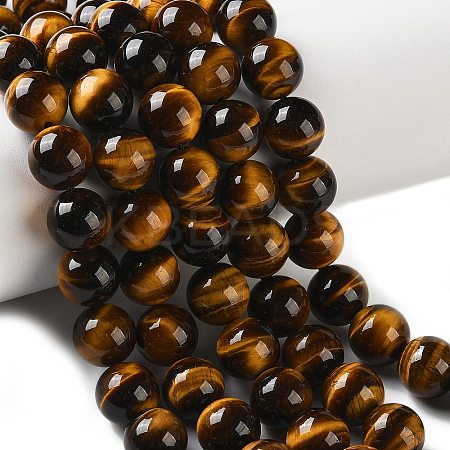 Natural Tiger Eye Beads Strands G-C293-A01-12mm-1