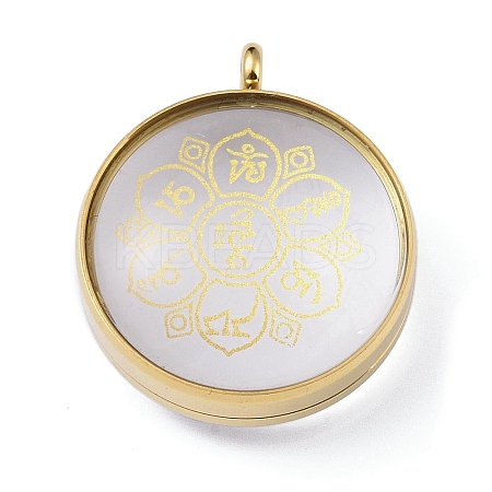 304 Stainless Steel Pendants STAS-D097-03G-1