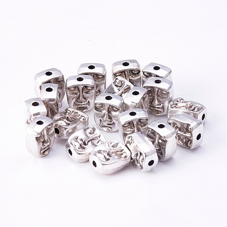 Tibetan Style Alloy Human Face Beads LS-X-TIBEP-GC184-AS-NR-1