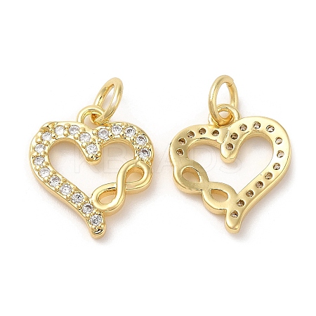 Eco-Friendly Brass Micro Pave Cubic Zirconia Pendants KK-M246-40G-1