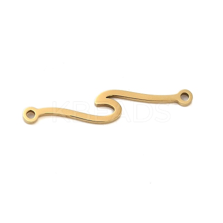304 Stainless Steel Wave Links Connector Charms LS-STAS-S123-03G-05-1