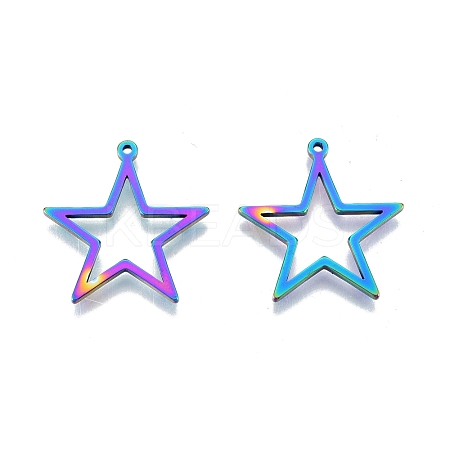 Ion Plating(IP) 201 Stainless Steel Pendants STAS-N098-096M-1