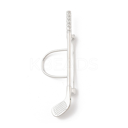 Golf Club Alloy Cubic Zirconia Brooches LS-JEWB-M050-01P-02-1