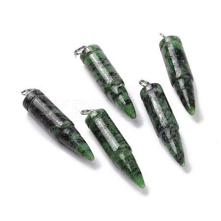 Natural Ruby in Zoisite Pointed Pendants G-D850-14-1