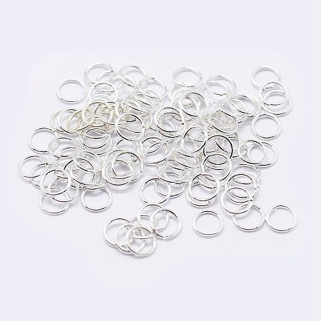 925 Sterling Silver Saw Cut Open Jump Rings STER-F036-02S-0.6x4mm-1