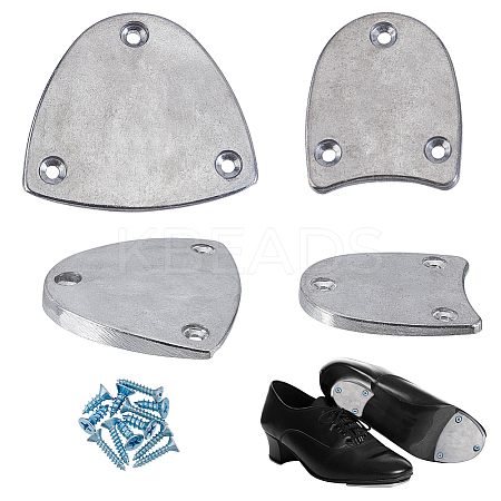 4Pcs Aluminum Tap Shoe Sole Protector FIND-WH0149-73B-1
