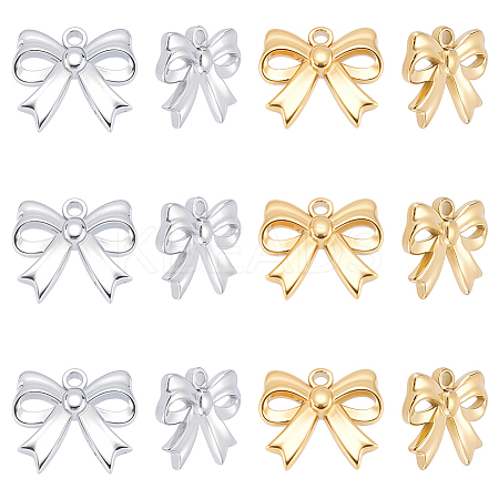 12Pcs 2 Colors 304 Stainless Steel Charms STAS-UN0063-36-1