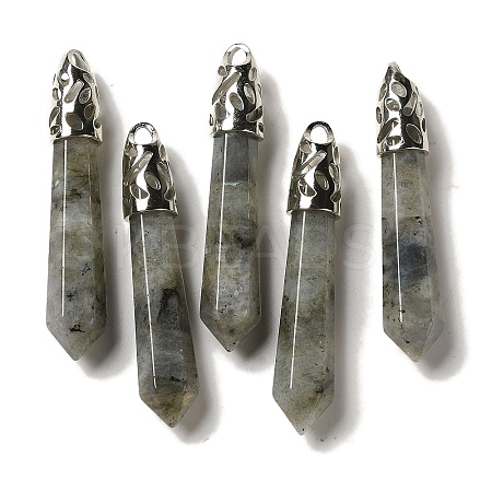 Natural Labradorite Pointed Big Pendants G-Z055-01P-23-1