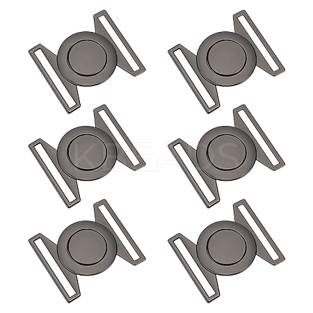 6 Sets Zinc Alloy Side Release Buckles FIND-BC0019-63B-1