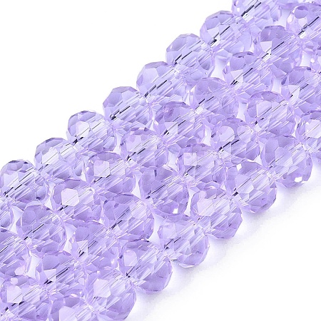 Transparent Glass Beads Strands GLAA-T023-6mm-B01-1