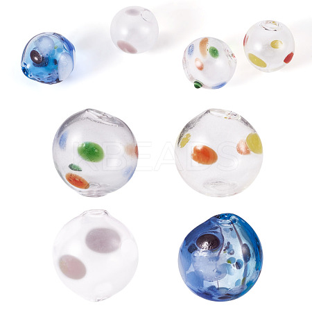 4Pcs 4 Colors Transparent Glass Beads GLAA-TA0003-98-1