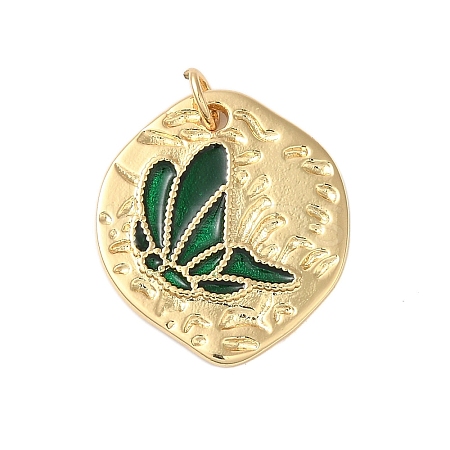 Rack Plating Brass Enamel Pendants KK-S372-04A-04-1