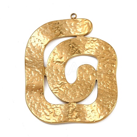 304 Stainless Steel Big Pendants STAS-G363-02G-1