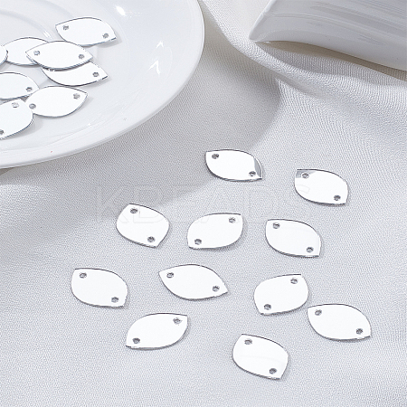 100Pcs Sew On Mirror Rhinestones DIY-LP0001-77-1