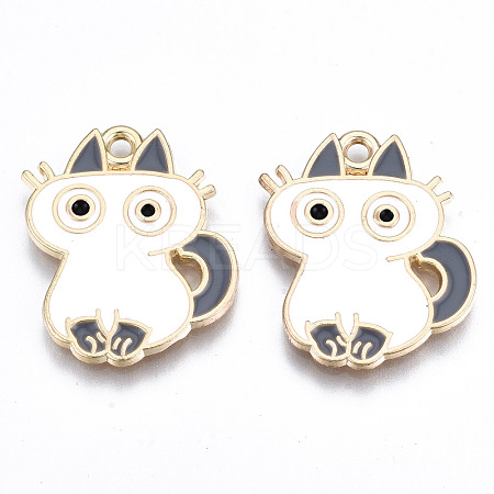 Eco-Friendly Alloy Enamel Pendants ENAM-Q437-030B-NR-1