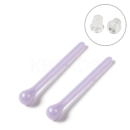 Hypoallergenic Bioceramics Zirconia Ceramic Ball Stud Earrings EJEW-F340-02E-1