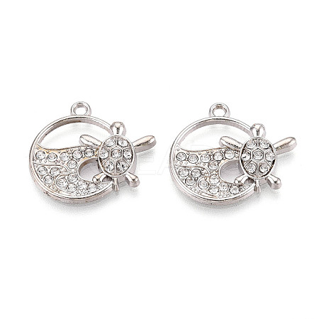 Alloy Rhinestone Pendants FIND-N008-07P-1