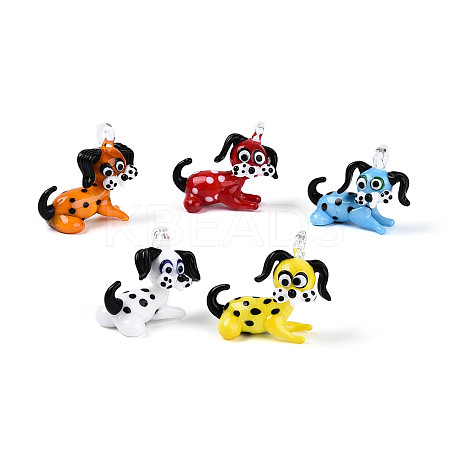 Handmade Lampwork Pendants LAMP-T025-08M-1