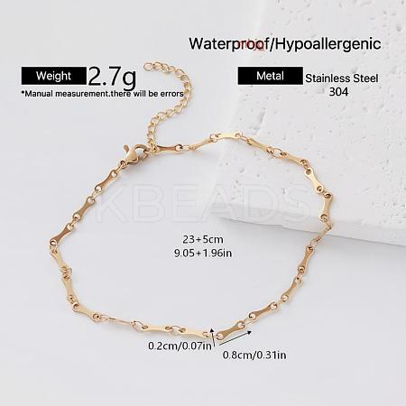 Elegant 304 Stainless Steel Link Chain Bracelets for Women XA7363-3-1