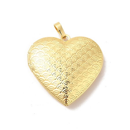Eco-Friendly Rack Plating Brass Locket Pendants KK-F850-05G-1