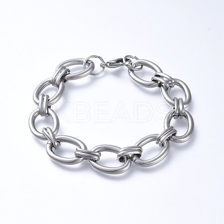 Tarnish Resistant 304 Stainless Steel Chain Bracelets LS-BJEW-F407-01-P-1