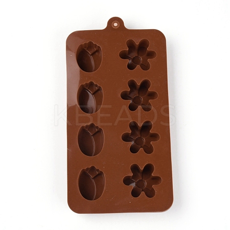 8-Cavity Floral Shaped Fondant Molds DIY-TAC0005-87-1