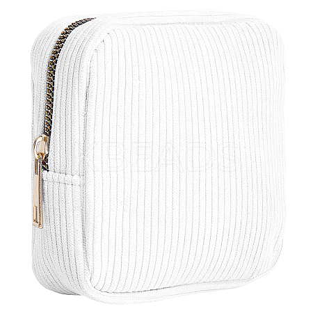 Corduroy Cloth Cosmetic Zipper Bags AJEW-WH20017-50F-1