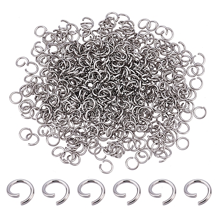 304 Stainless Steel Open Jump Rings STAS-PH0002A-06P-1