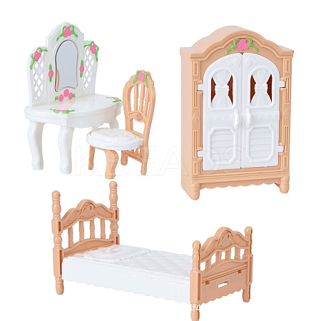Plastic Bedroom Furniture Kit Miniature Ornaments PW-WG0711A-01-1
