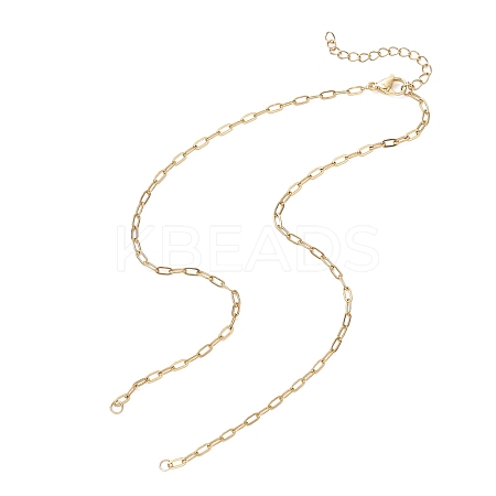 2.5MM 304 Stainless Steel Paperclip Chain Necklace Making AJEW-JB01496-02-1