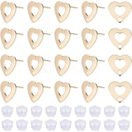 Unicraftale 30Pcs 201 Stainless Steel Stud Earring Findings STAS-UN0038-72-1