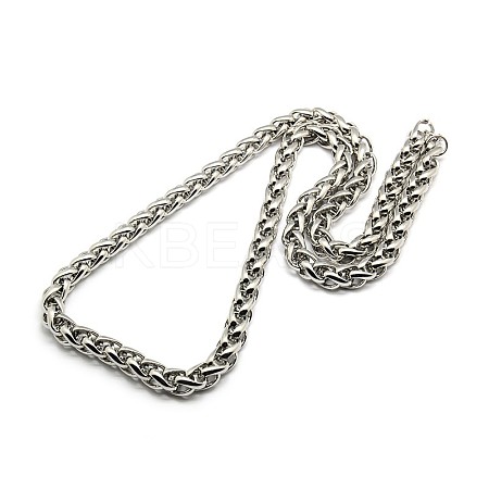 Tarnish Resistant Fashionable 304 Stainless Steel Wheat Chain Necklaces for Men LS-STAS-A028-N002P-1