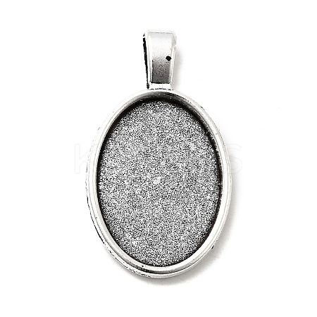 Vintage Tibetan Style Alloy Pendant Cabochon Settings TIBEP-O006-04AS-1