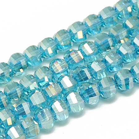 Electroplate Glass Beads Strands EGLA-Q094-A09-1
