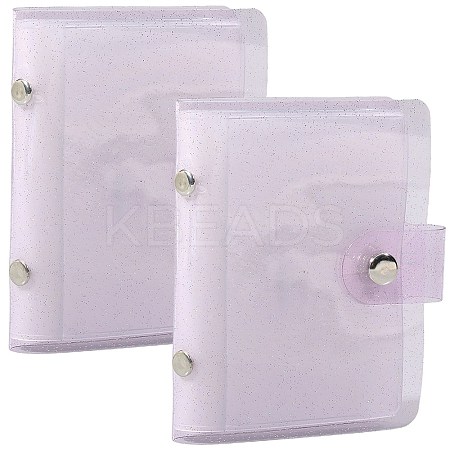 2Pcs PVC Mini Photocard Holder Book AJEW-SP0002-20A-04-1