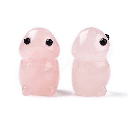Natural Rose Quartz Monster Figurines DJEW-N003-01I-1