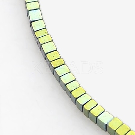 Electroplate Non-magnetic Synthetic Hematite Beads Strands G-J212E-02-1