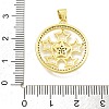 Rack Plating Brass Micro Pave Cubic Zirconia Pendants KK-D359-36G-3