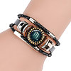 12 Constellations PU Leather Multi-strand Bracelets WGFD09F-08-2