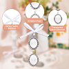 2Pcs 2 Styles Oval Alloy Pendant Decorations HJEW-AB00441-6