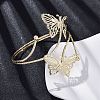 Butterfly Alloy Arm Cuff Bangles for Girl Women LS-AJEW-A063-01I-G-2