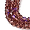 Transparent Electroplate Glass Beads Strands GLAA-F029-2mm-D05-3