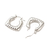 Non-Tarnish 304 Stainless Steel Chunky Rectangle Hoop Earrings for Women EJEW-K242-03P-2